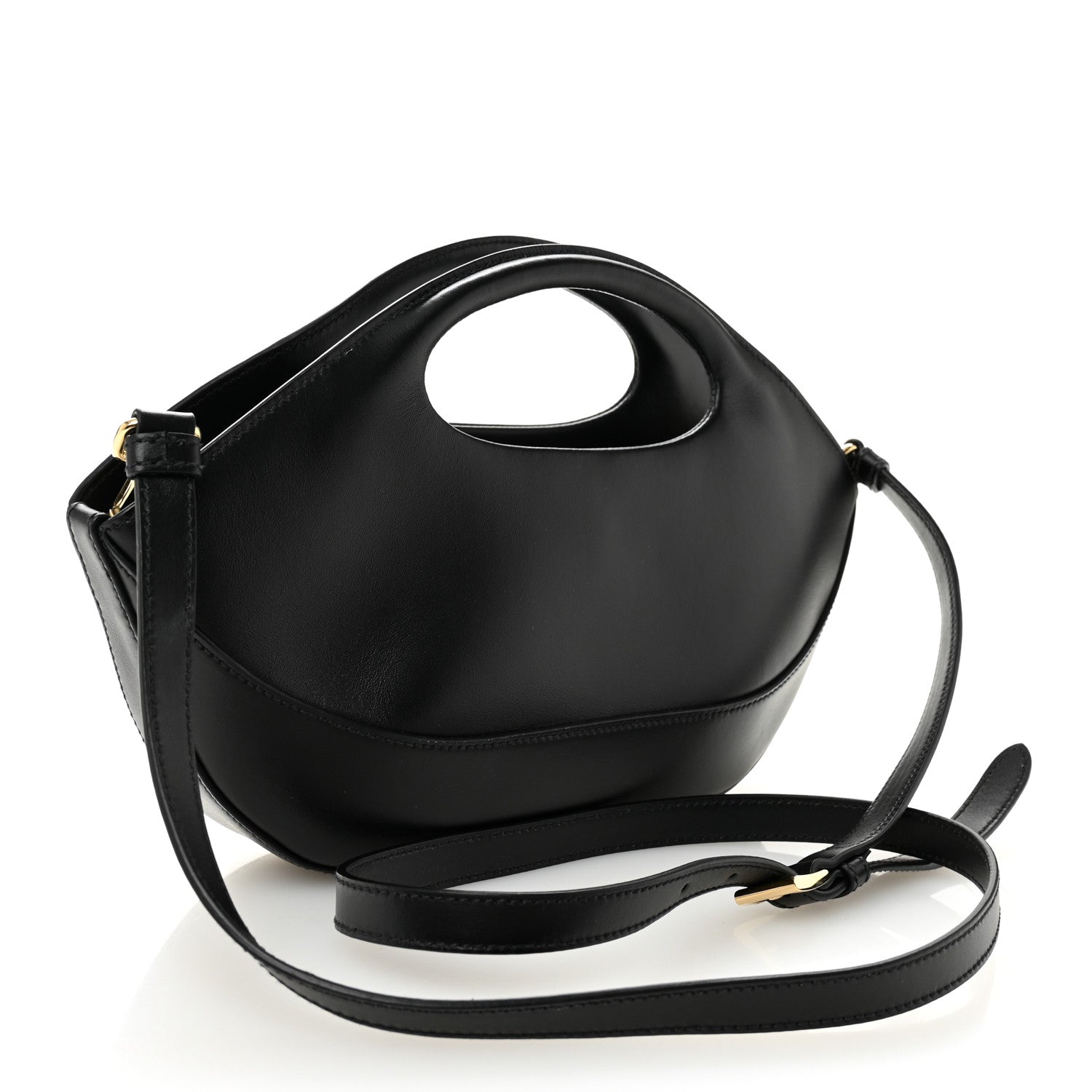 Prada City Calfskin Medium Metal Triangle Logo Bag Black 3 of 10