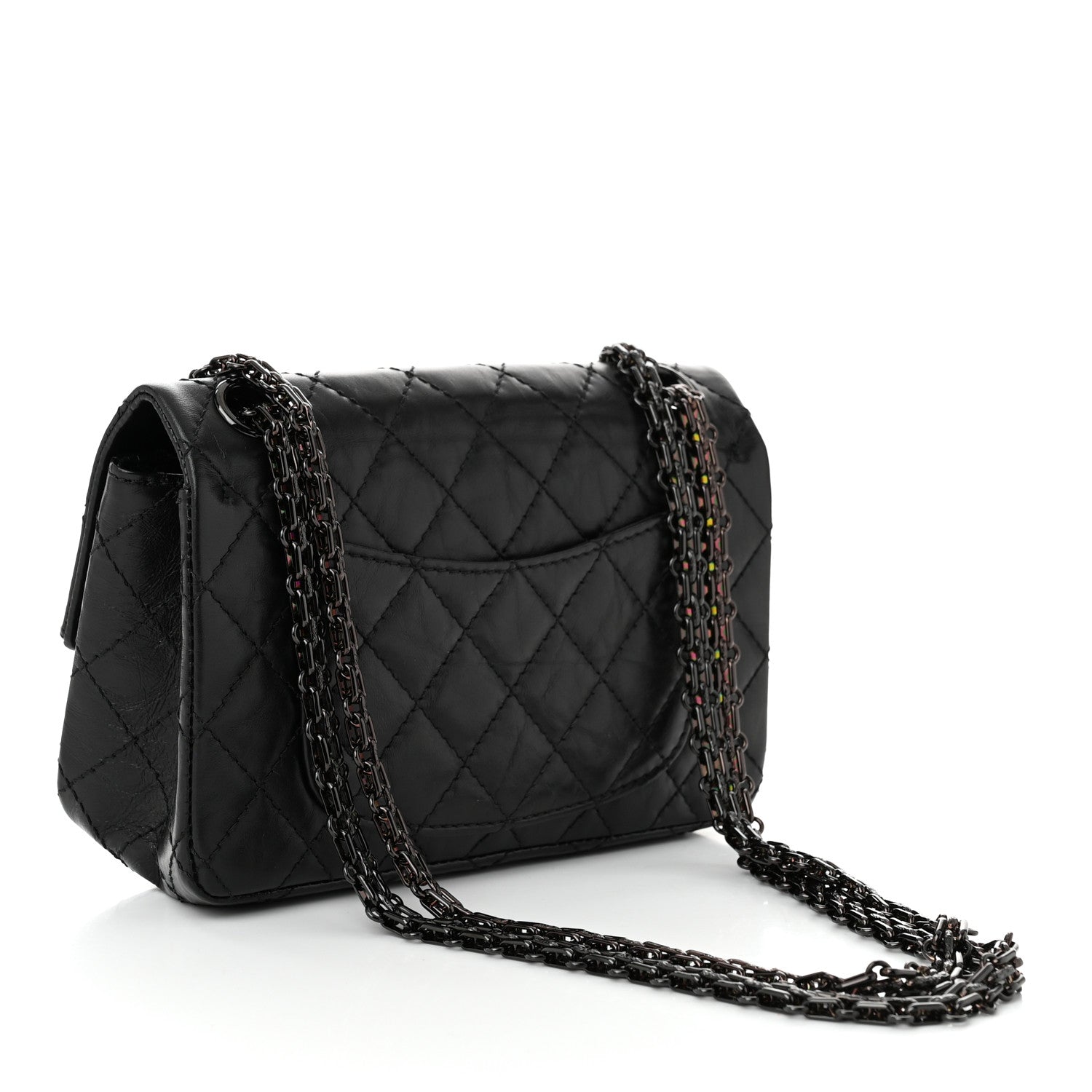 Chanel Aged Calfskin Quilted 2.55 Reissue Mini Flap So Black 3 of 10