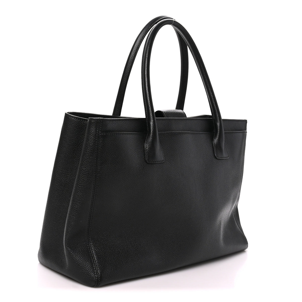 Calfskin Cerf Shopper Tote Black