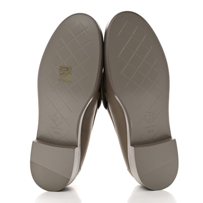 Chanel Lambskin Quilted CC Turnlock Moccasins 39.5 Grey 5 of 9