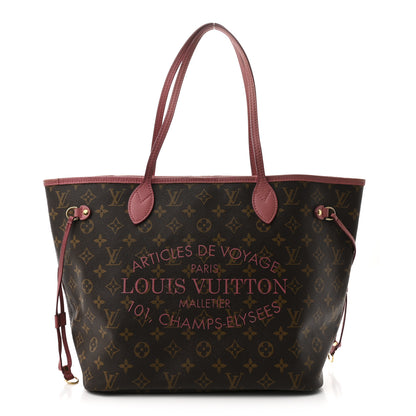 Louis Vuitton Monogram Articles de Voyage Ikat Neverfull MM Rose Velours 1 of 8
