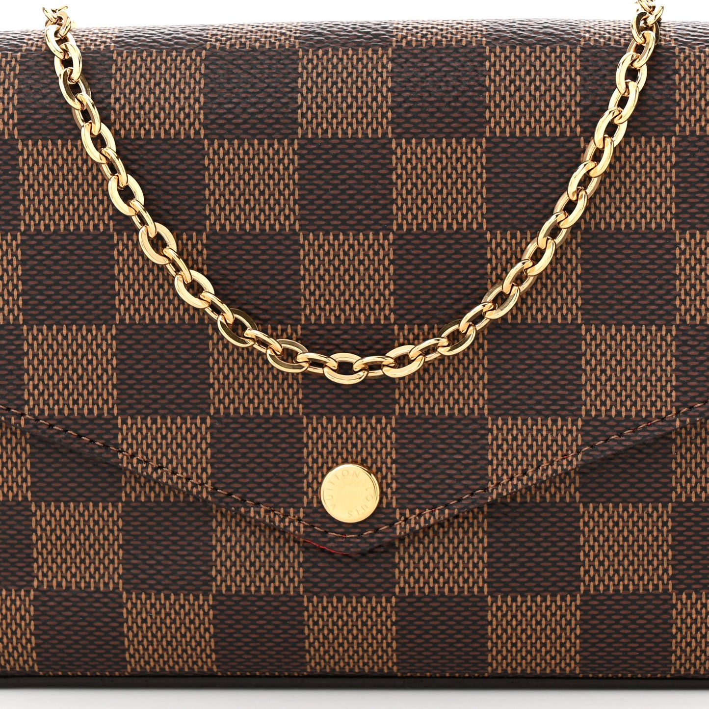 Damier Ebene Pochette Felicie Chain Wallet