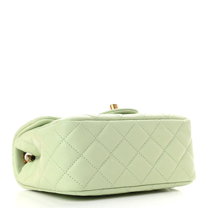 Chanel Lambskin Quilted Mini Pearl Crush Flap Light Green 4 of 9