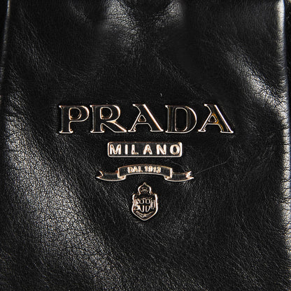 Prada Soft Calf Pleated Hobo Nero Black 7 of 10