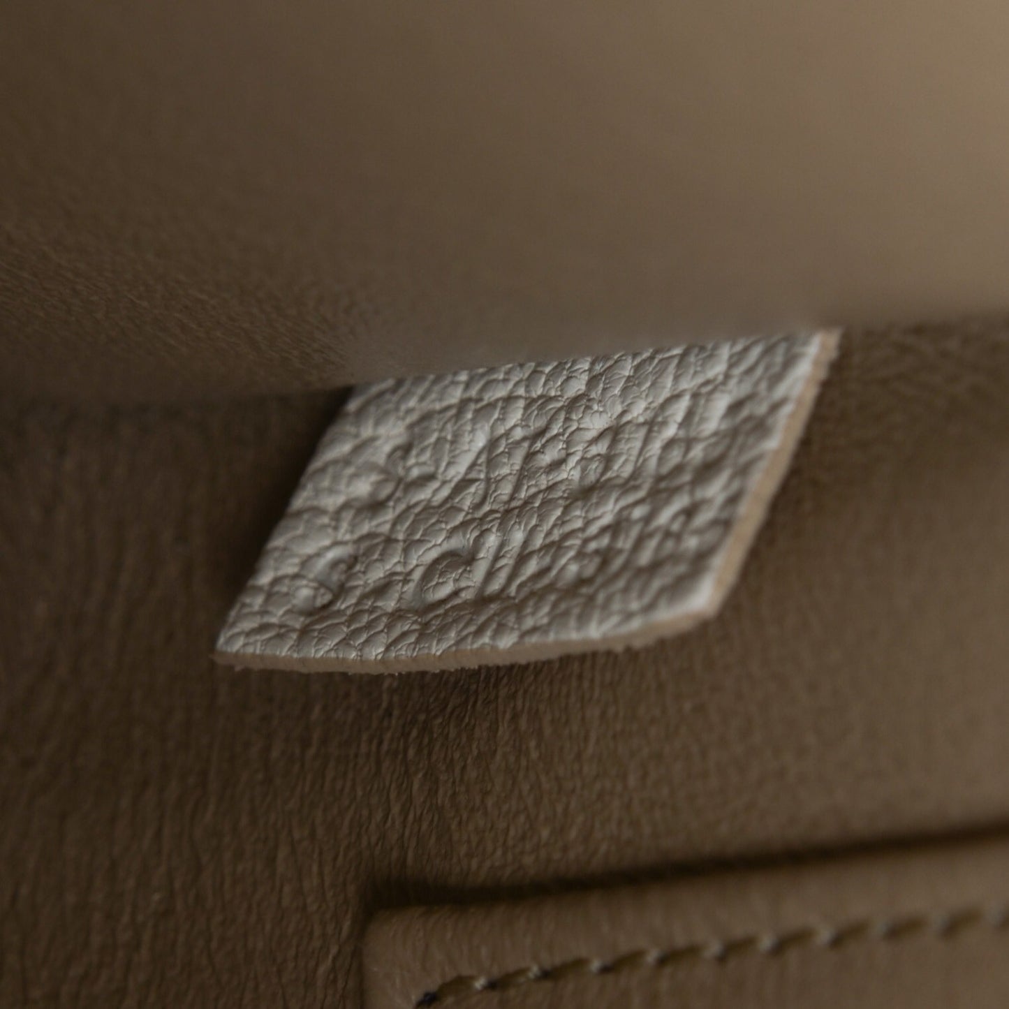 Drummed Calfskin Nano Luggage White