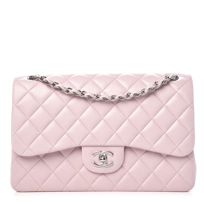 Chanel Lambskin Quilted Jumbo Double Flap Light Pink 1 of 10