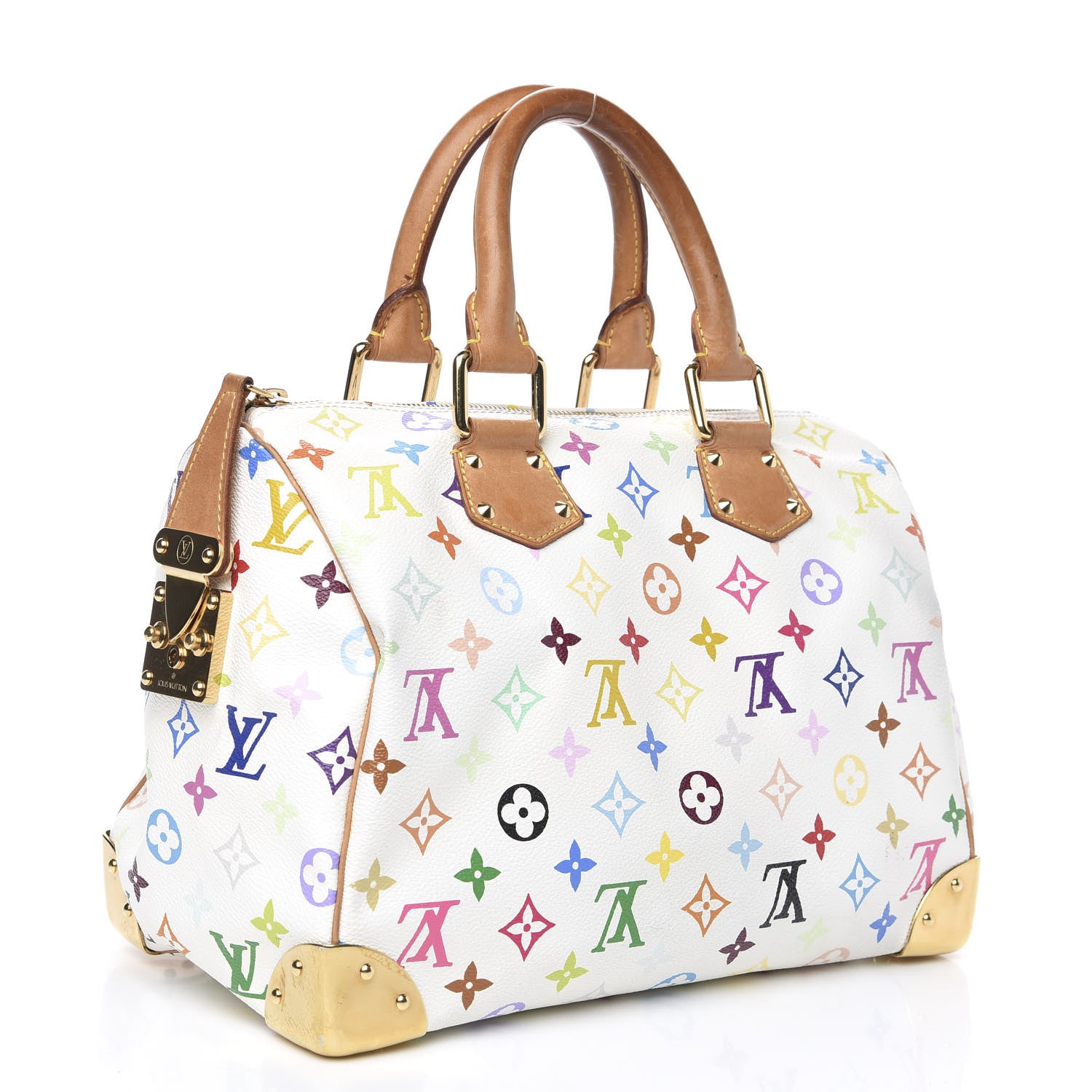 Louis Vuitton Monogram Multicolor Speedy 30 White 2 of 10