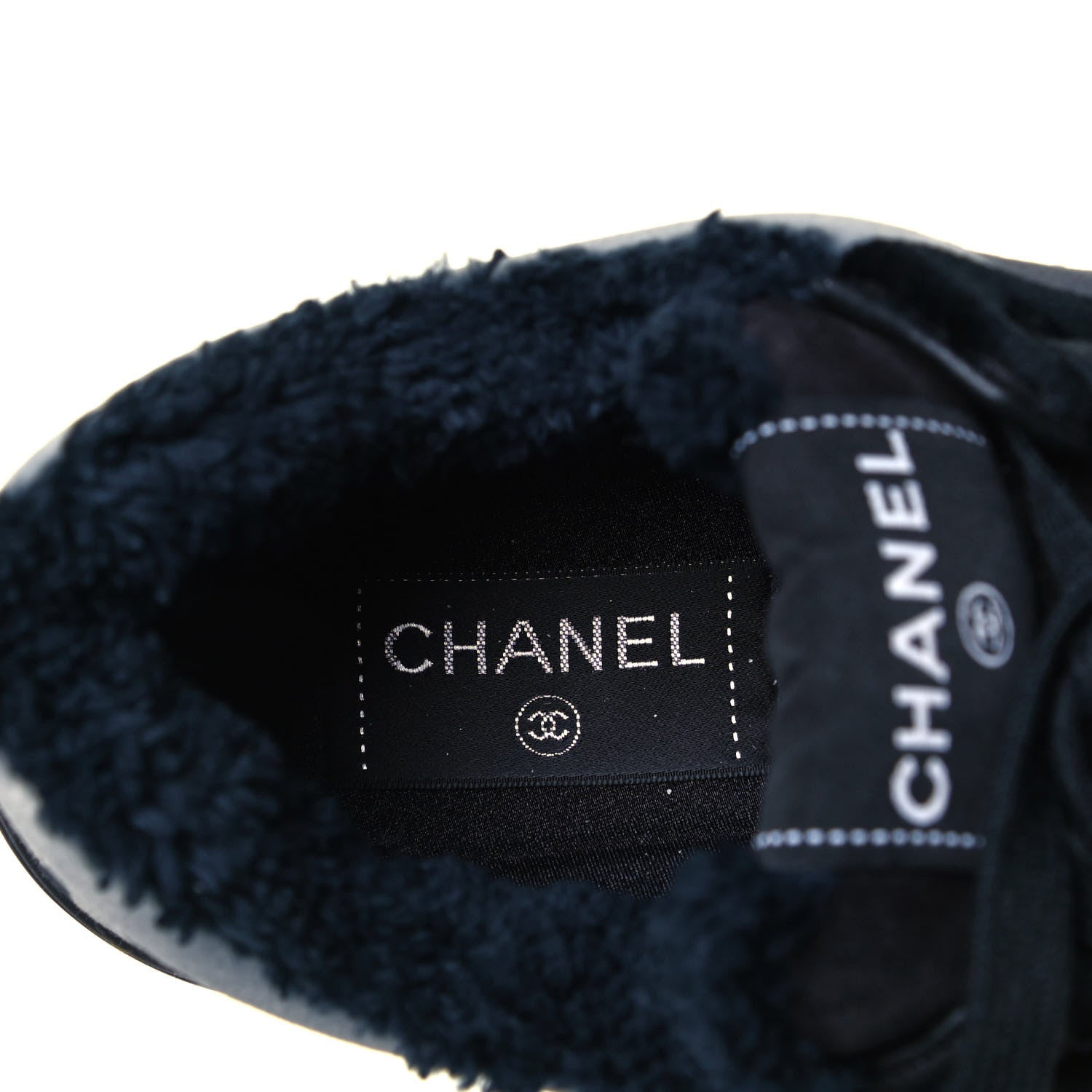 Chanel Fabric Suede Calfskin Logo Sneakers 39 Gray 6 of 7