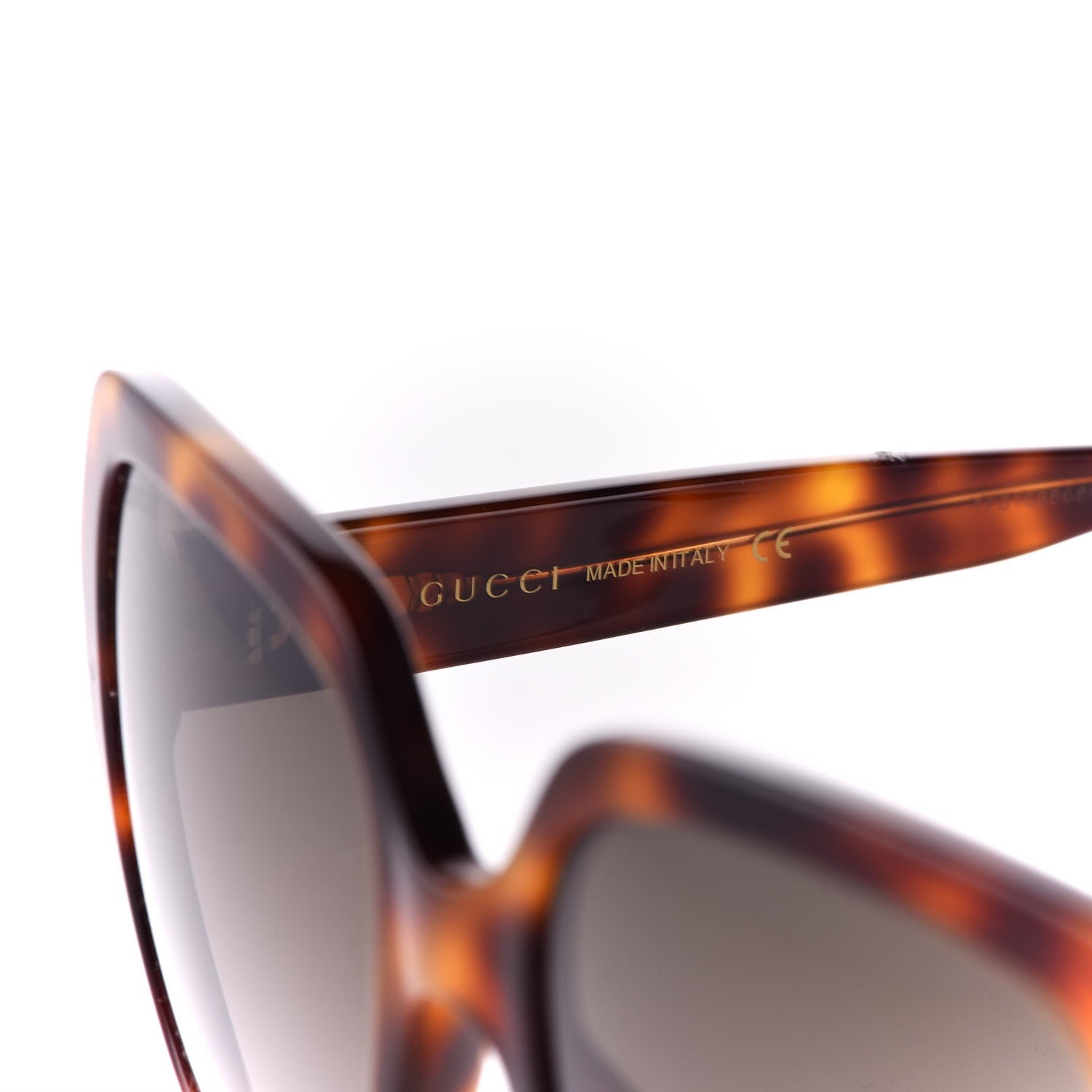 Gucci Acetate Square Frame GG0096S Sunglasses Tortoise 6 of 8