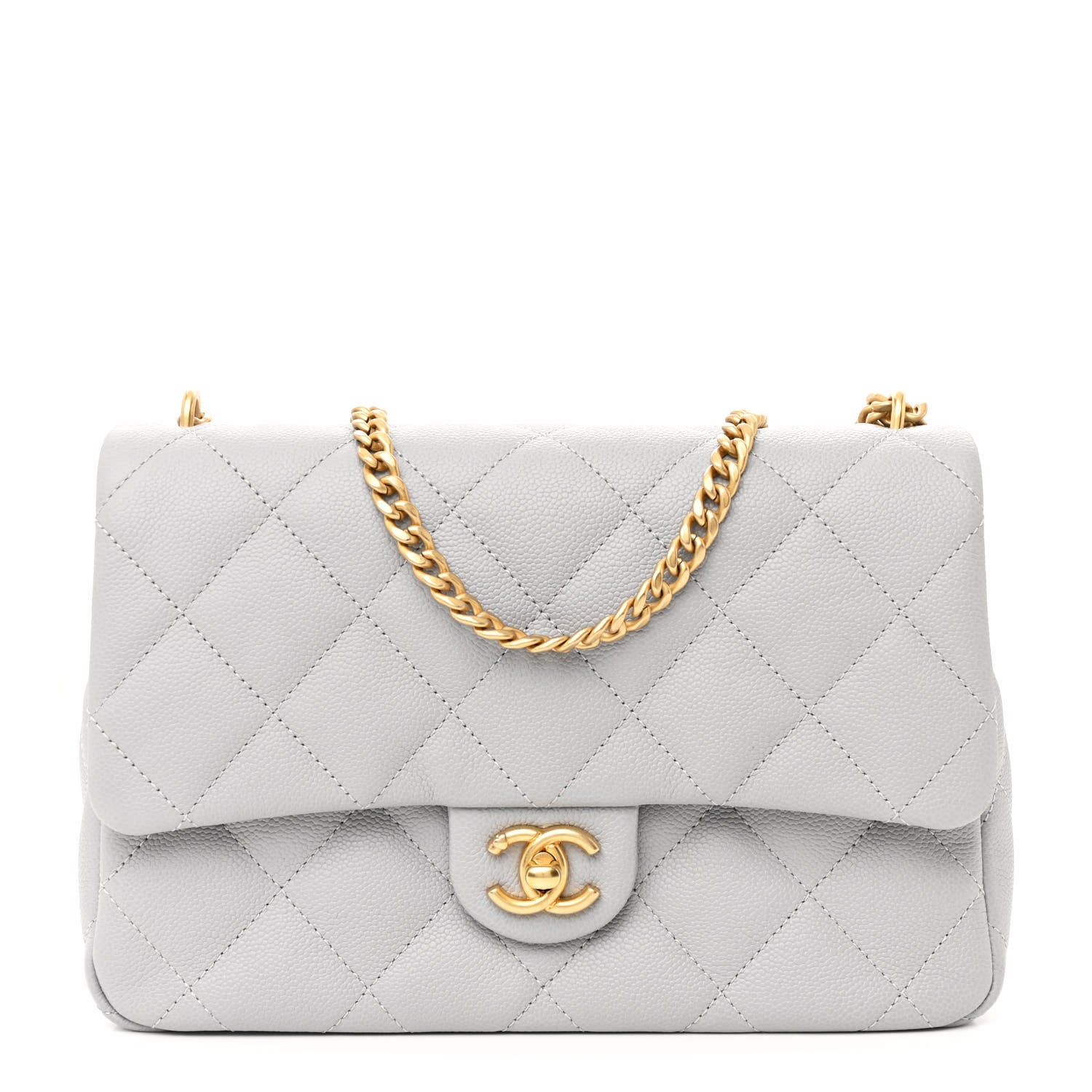 Chanel Caviar Quilted Sweetheart Flap Grey 1 of 11