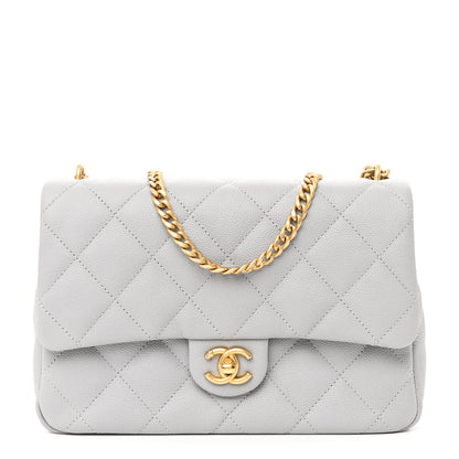 Chanel Caviar Quilted Sweetheart Flap Grey 1 of 11