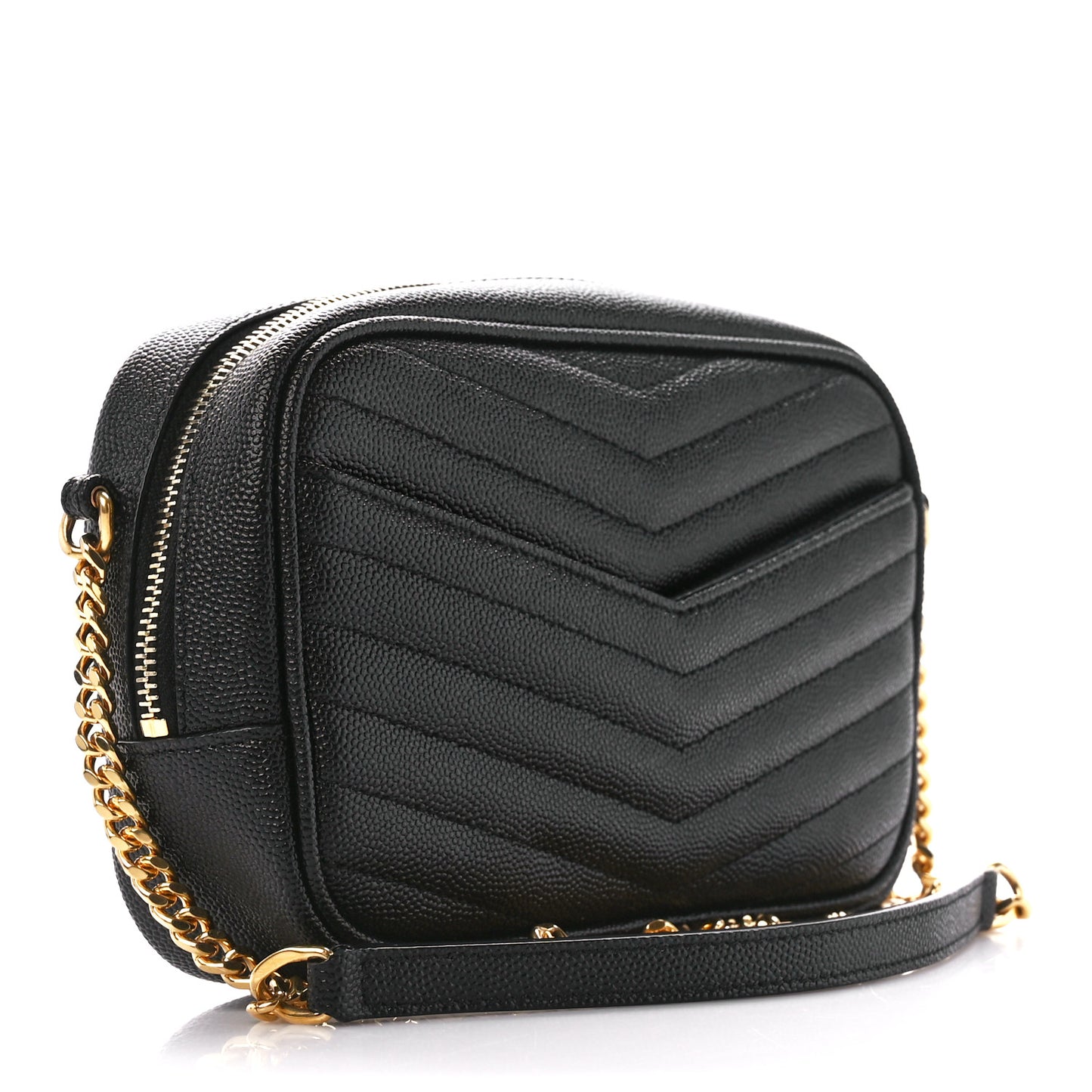 Grain De Poudre Matelasse Monogram Mini Lou Camera Bag Black