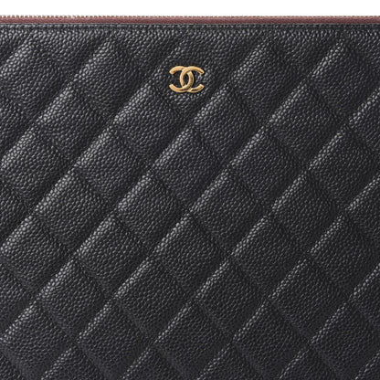 Chanel Caviar Quilted Large Cosmetic Case Black 9 of 9