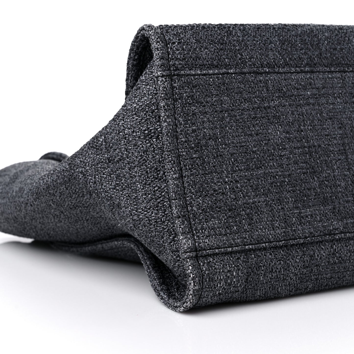 Lurex Boucle Medium Deauville Tote Black