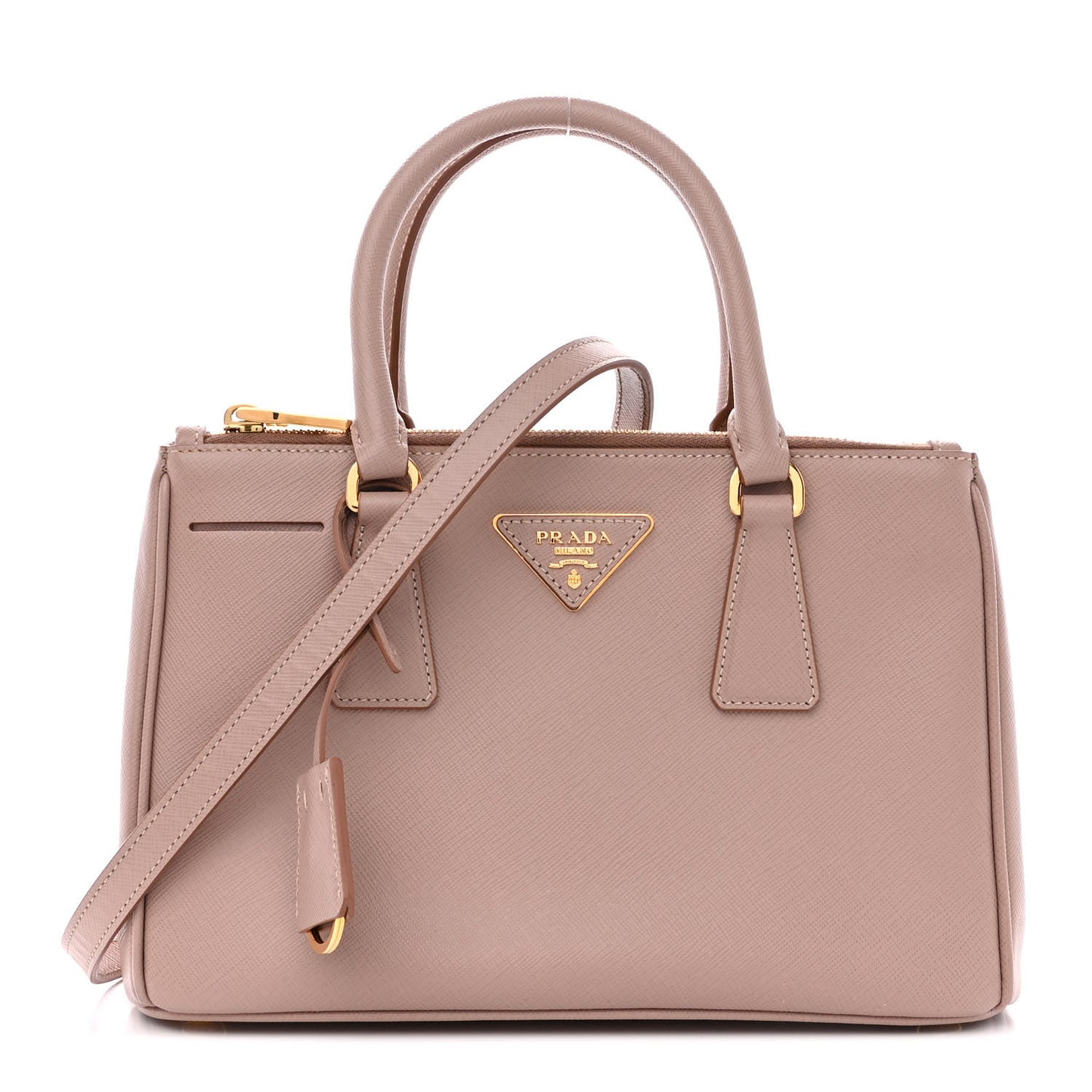 Saffiano Small Galleria Double Zip Tote Cammeo
