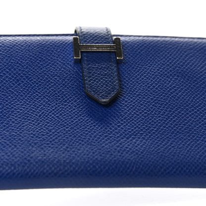 Hermes Epsom Bearn Gusset Wallet Bleu Electrique 12 of 13