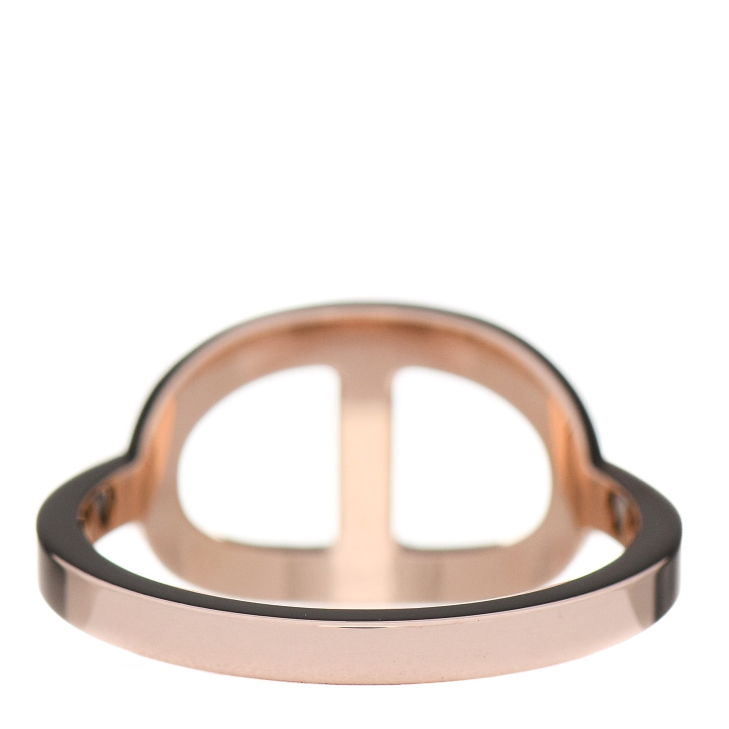 18K Rose Gold Diamond MM Chaine d'Ancre Contour Ring 53 6.5