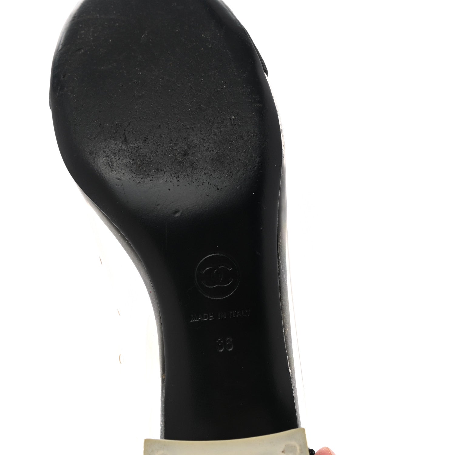 Chanel PVC Grosgrain High Boots 36 Transparent Black 6 of 7