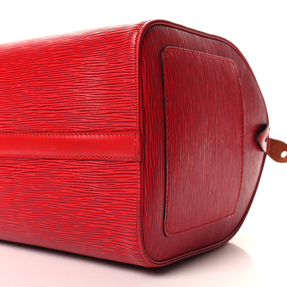 Louis Vuitton Epi Speedy 35 Castillan Red 10 of 10