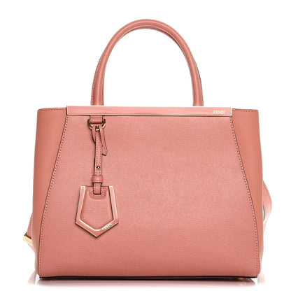 Fendi Vitello Elite Petite 2Jours Tote Pesca 1 of 8