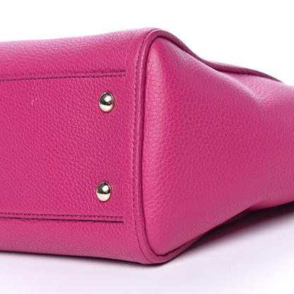 Gucci Pebbled Calfskin Small Soho Top Handle Bag Bright Bougainvillea 11 of 12