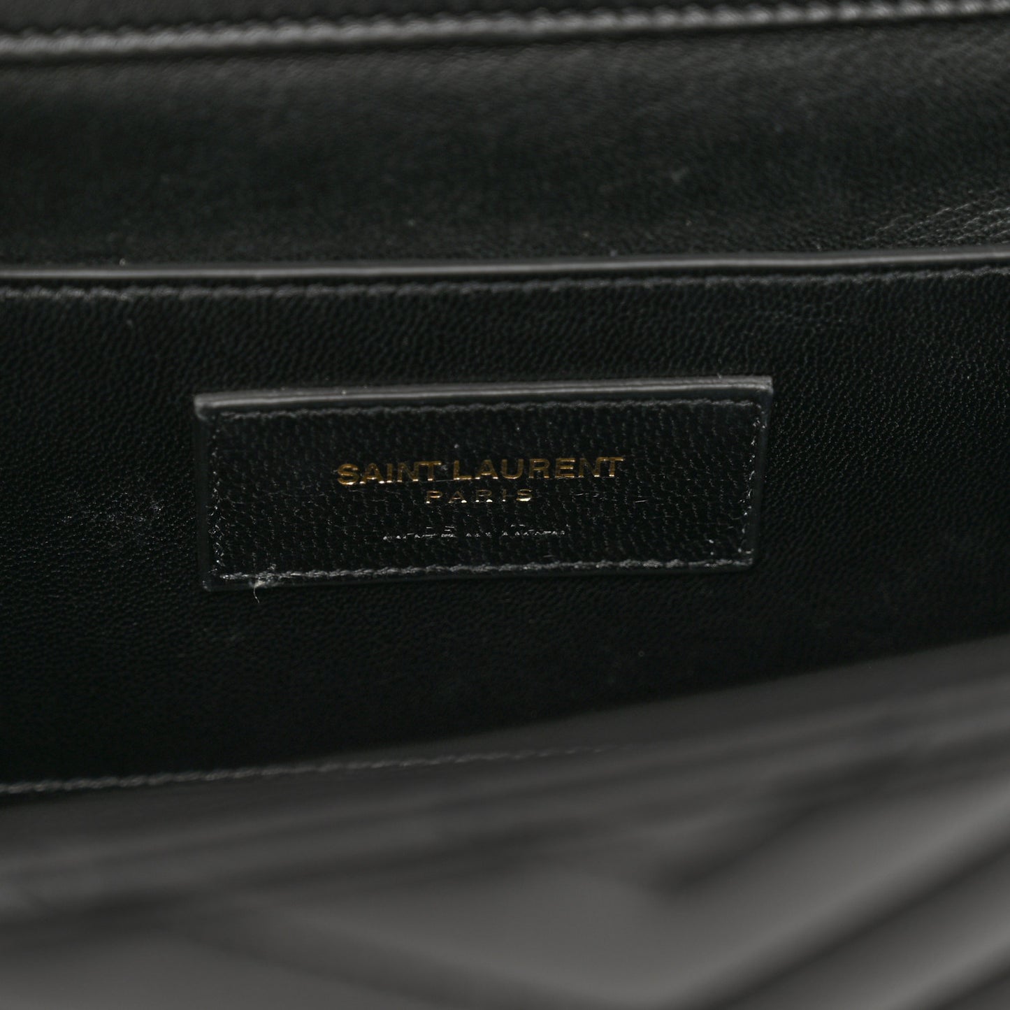 Lambskin Matelasse Chevron Medium Monogram Satchel Black