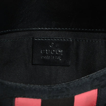 Gucci Monogram Horsebit Web Clutch Black 6 of 7