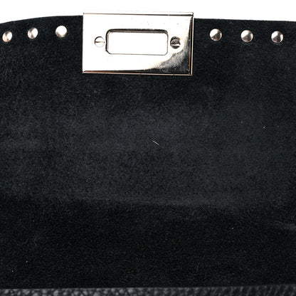 Valentino Garavani Grainy Calfskin Small Rockstud Top Handle Bag Black 11 of 11