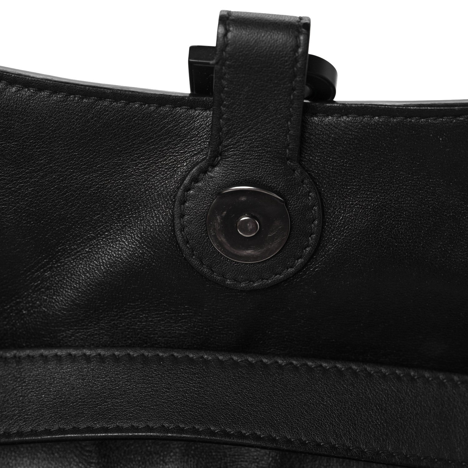 Balenciaga Semi Shiny Smooth Calfskin Monochrome XS Downtown Shoulder Bag Black 9 of 10