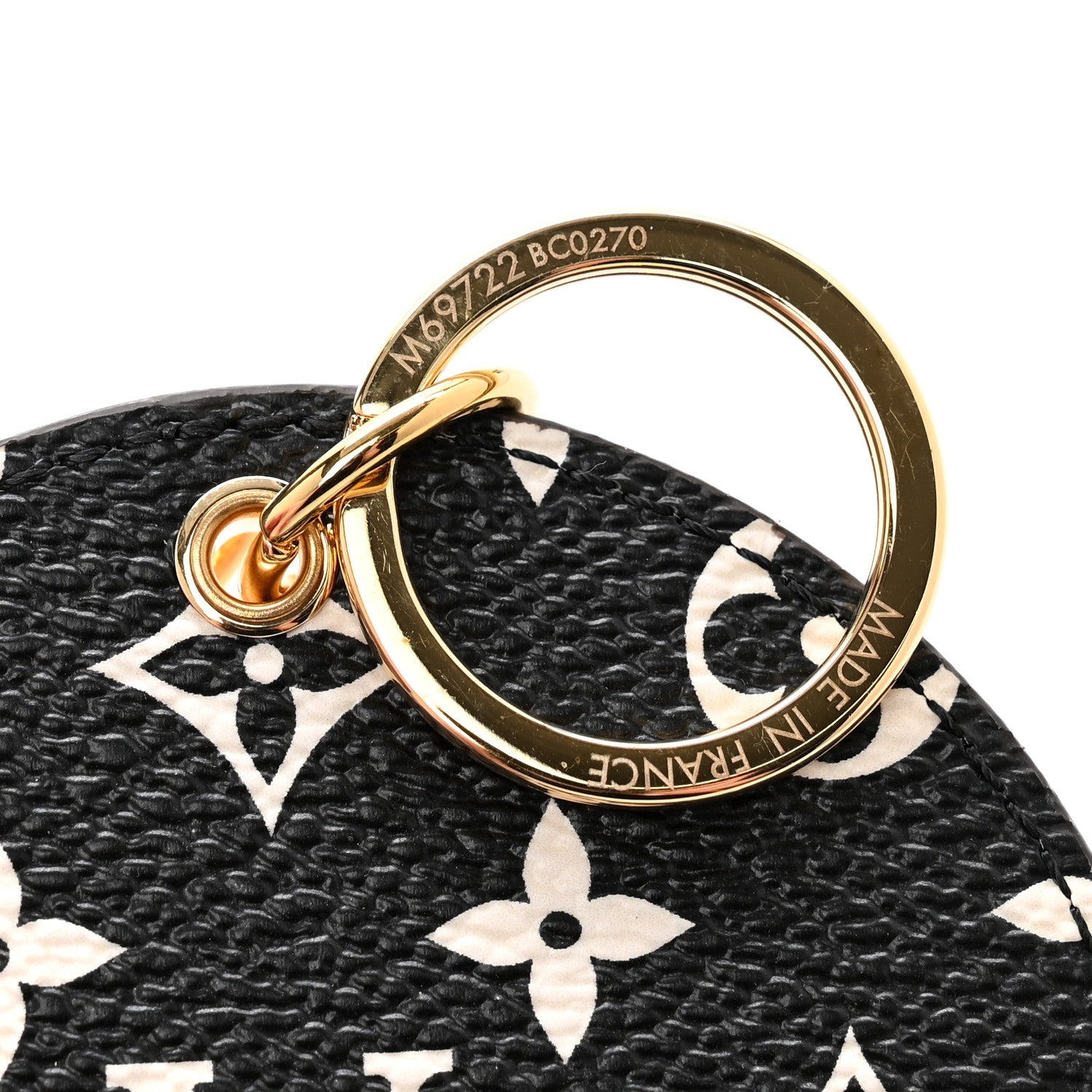 Louis Vuitton Monogram Giant Crafty Illustre Bag Charm Key Ring Creme Rouge Black 4 of 5