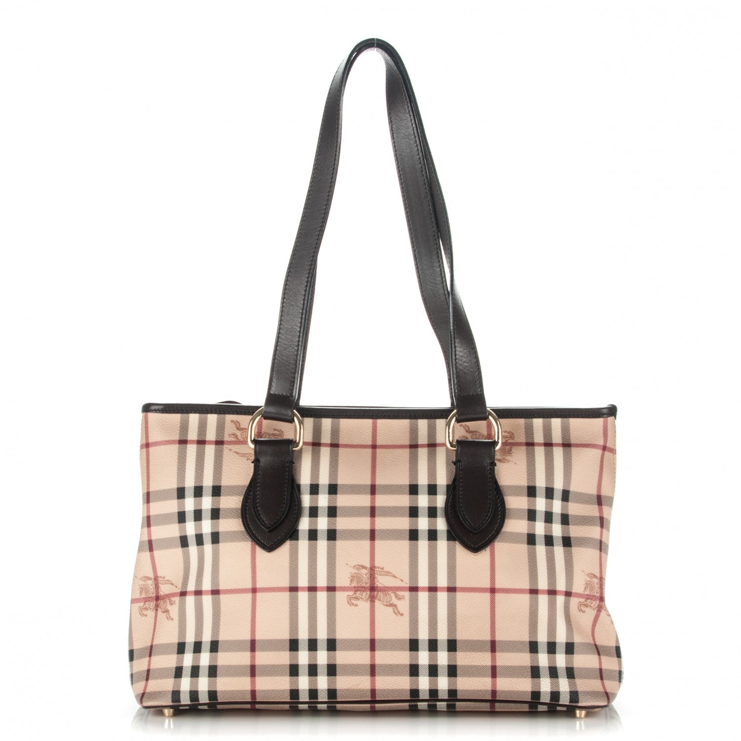 Burberry Haymarket Check Medium Regent Tote Chocolate 1 of 8