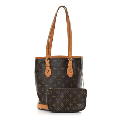 Louis Vuitton Monogram Petit Bucket 23 1 of 15