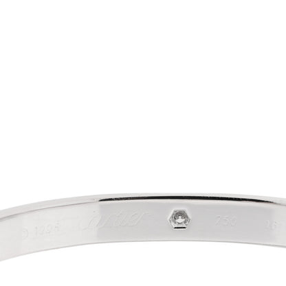 Cartier 18K White Gold 6 Diamond LOVE Bracelet 16 3 of 5