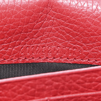 Gucci Calfskin GG Marmont Chain Wallet Vulcanic Red 7 of 10