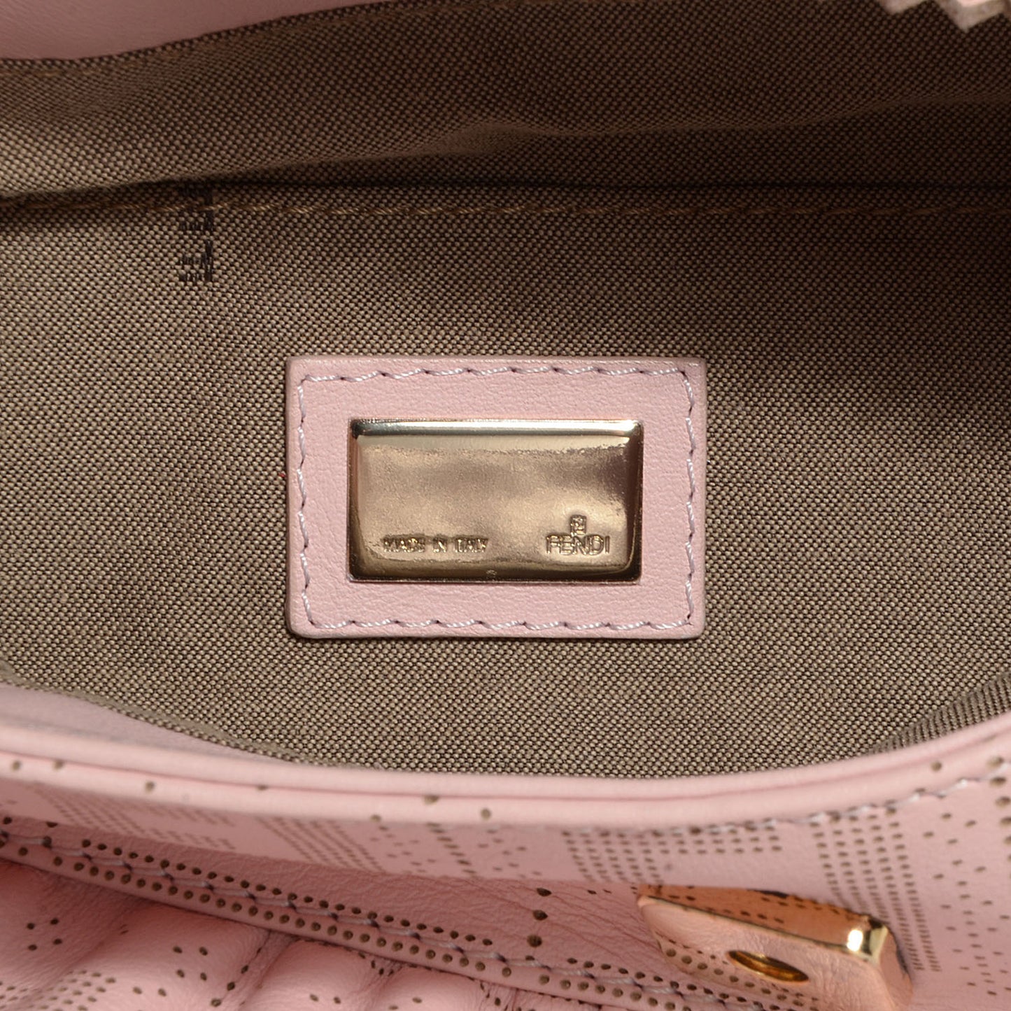 Calfskin Perforated Small Chef Shoulder Bag Pink