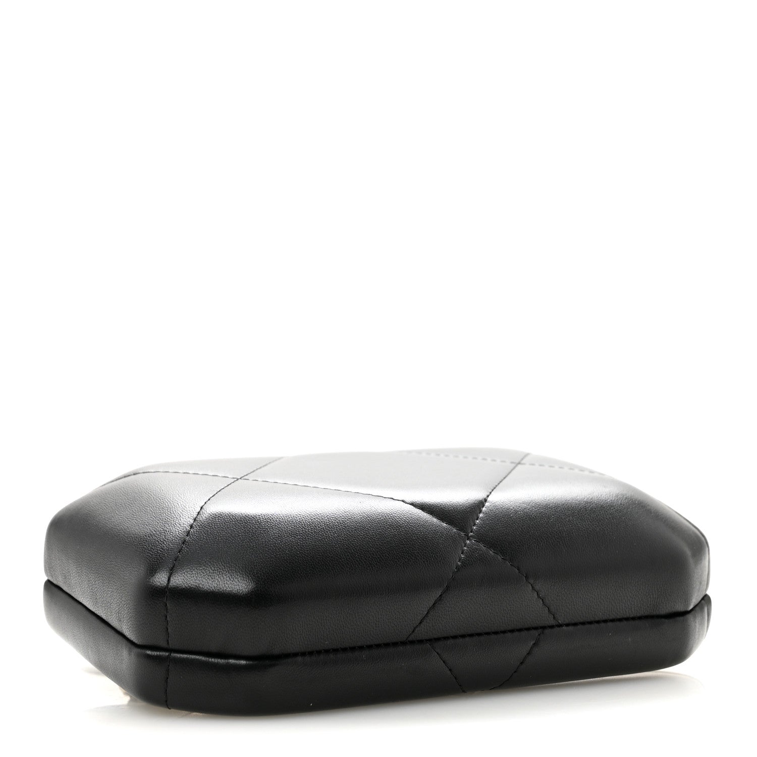 Chanel Lambskin Quilted Clutch With Chain Black 4 of 12