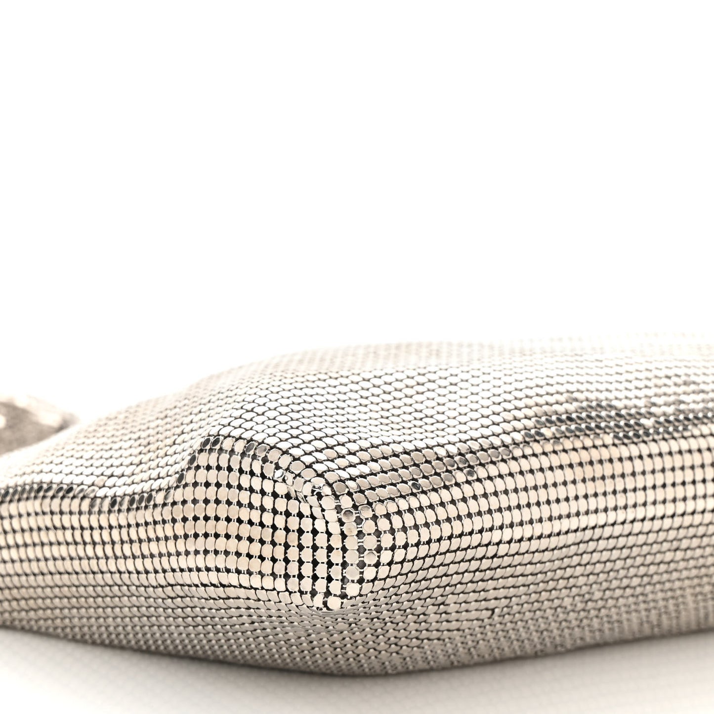 Metal Mesh Callie Tassel Shoulder Bag Silver