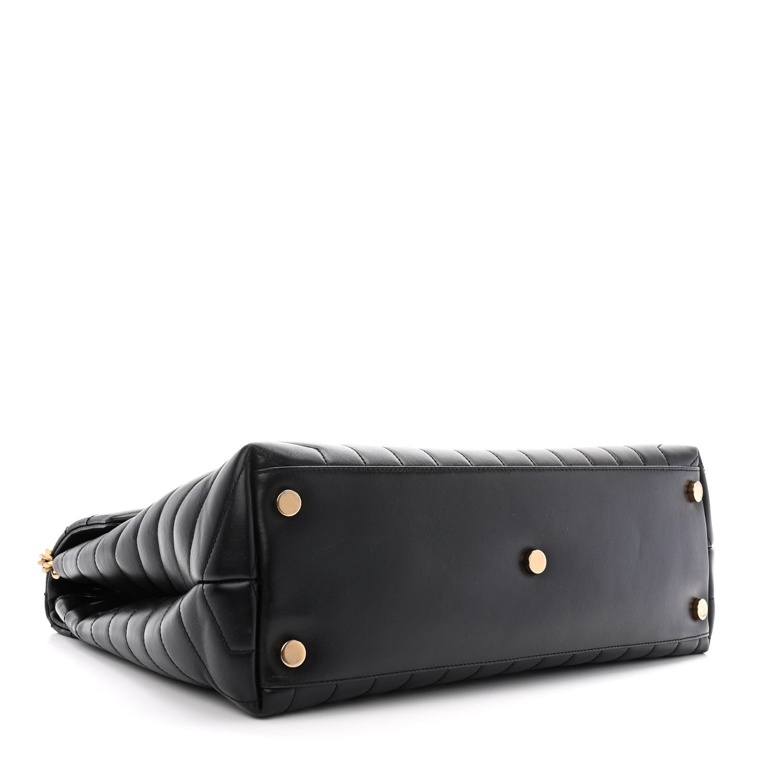 Saint Laurent Calfskin Y Quilted Monogram Large Loulou Chain Satchel Black 4 of 11