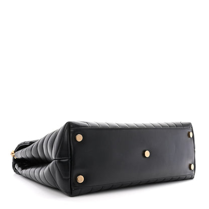 Saint Laurent Calfskin Y Quilted Monogram Large Loulou Chain Satchel Black 4 of 11