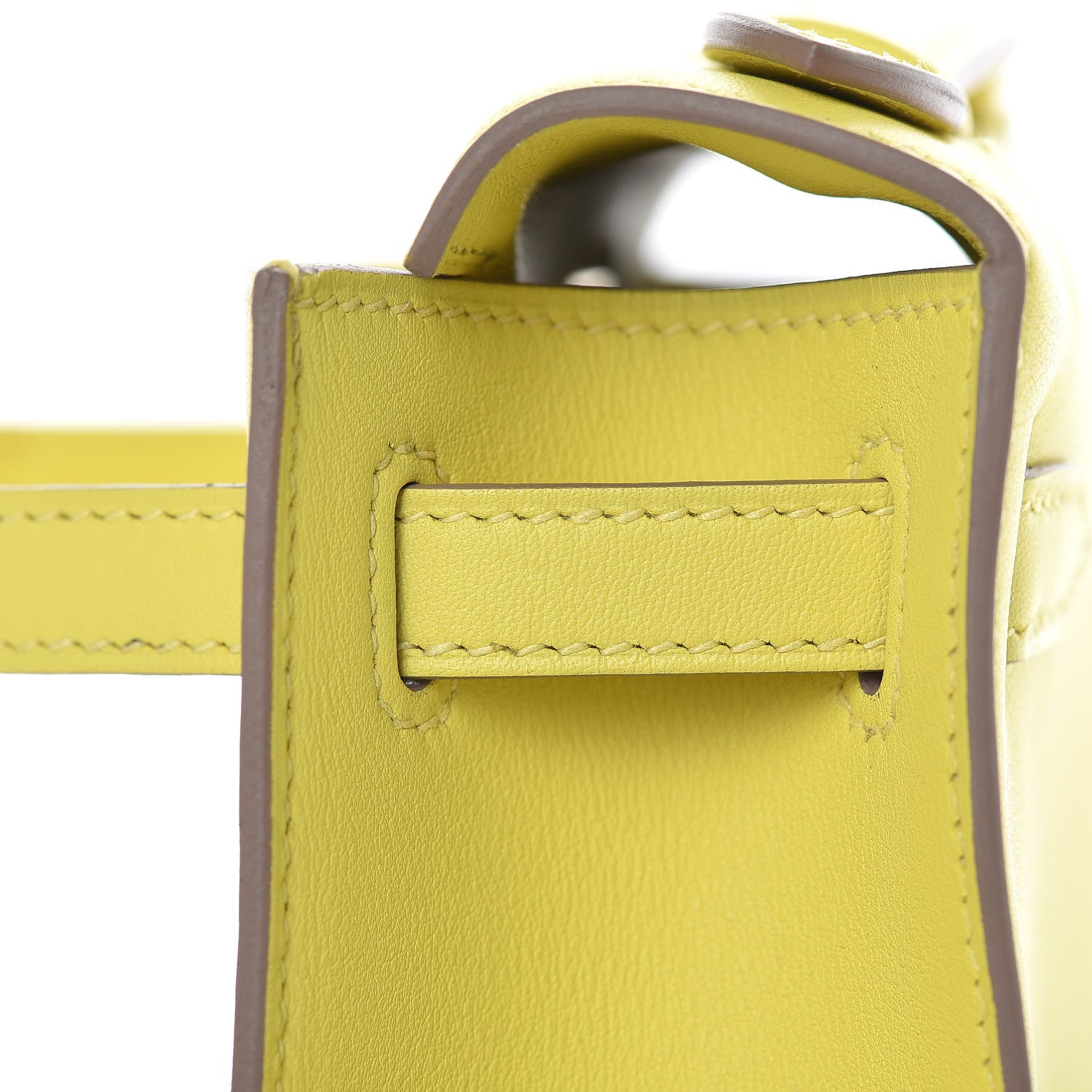 Hermes Swift Kelly Pochette Clutch Lime 20 of 30