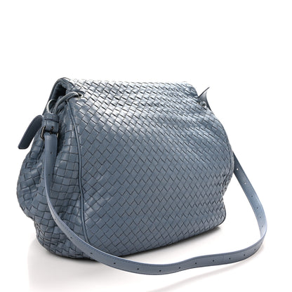 Bottega Veneta Nappa Intrecciato Messenger Bag Blue 3 of 10