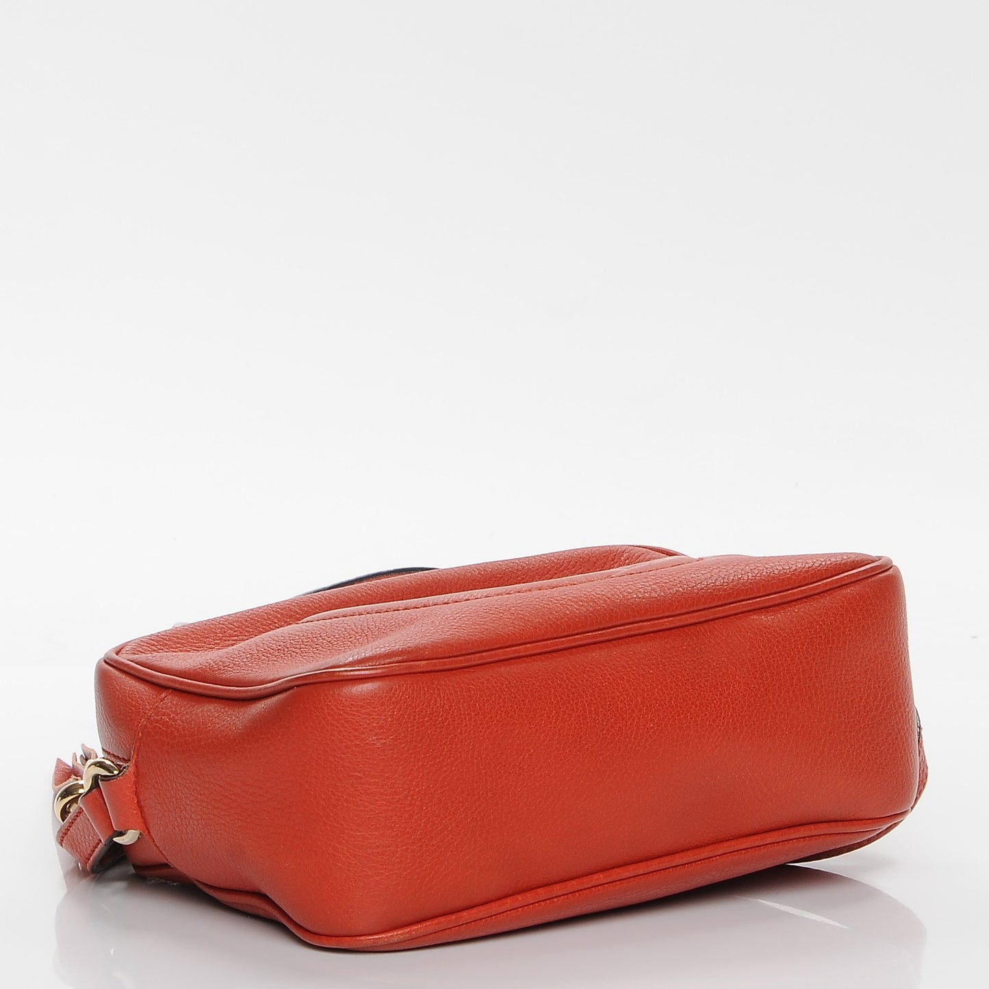 Pebbled Calfskin Small Soho Disco Bag Sun Orange