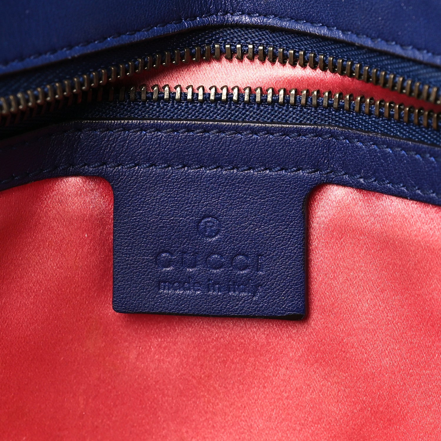 Gucci Velvet Matelasse Medium GG Marmont Shoulder Bag Cobalt Blue 6 of 9