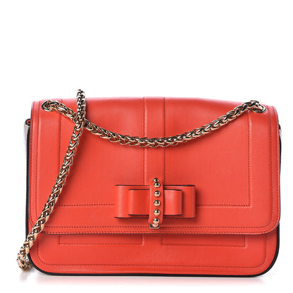 Christian Louboutin Soft Calfskin Small Sweety Charity Shoulder Bag Flame 1 of 9