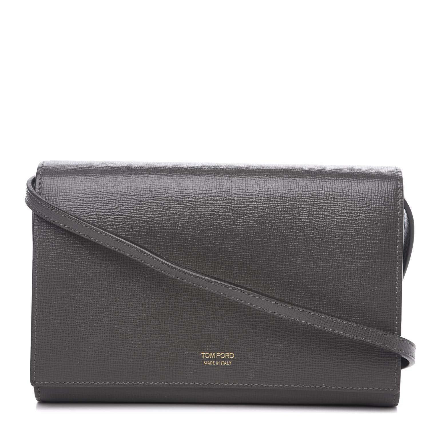 Tom Ford Calfskin Wallet On Strap Light Grey 1 of 9