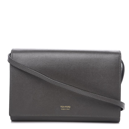 Tom Ford Calfskin Wallet On Strap Light Grey 1 of 9