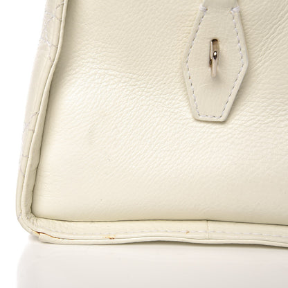 Christian Dior Calfskin Cannage Stitched Large East West Lady Dior White 18 of 29
