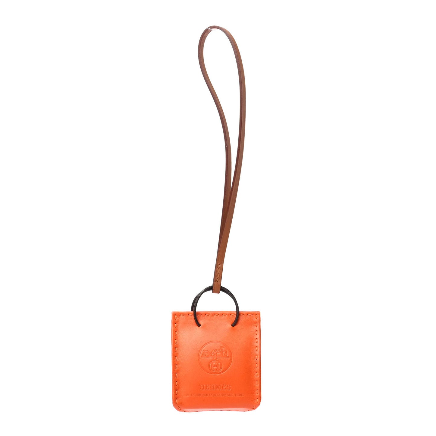 Milo Lambskin Swift Shopping Bag Charm Feu Gold