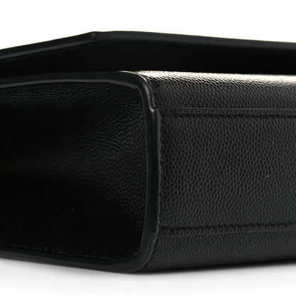 Saint Laurent Grain De Poudre Medium Classic Monogram Kate Satchel Black 7 of 9
