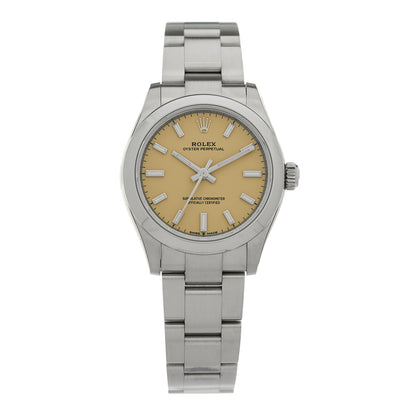 Rolex Stainless Steel 31mm Oyster Perpetual Watch Beige 277200 1 of 5